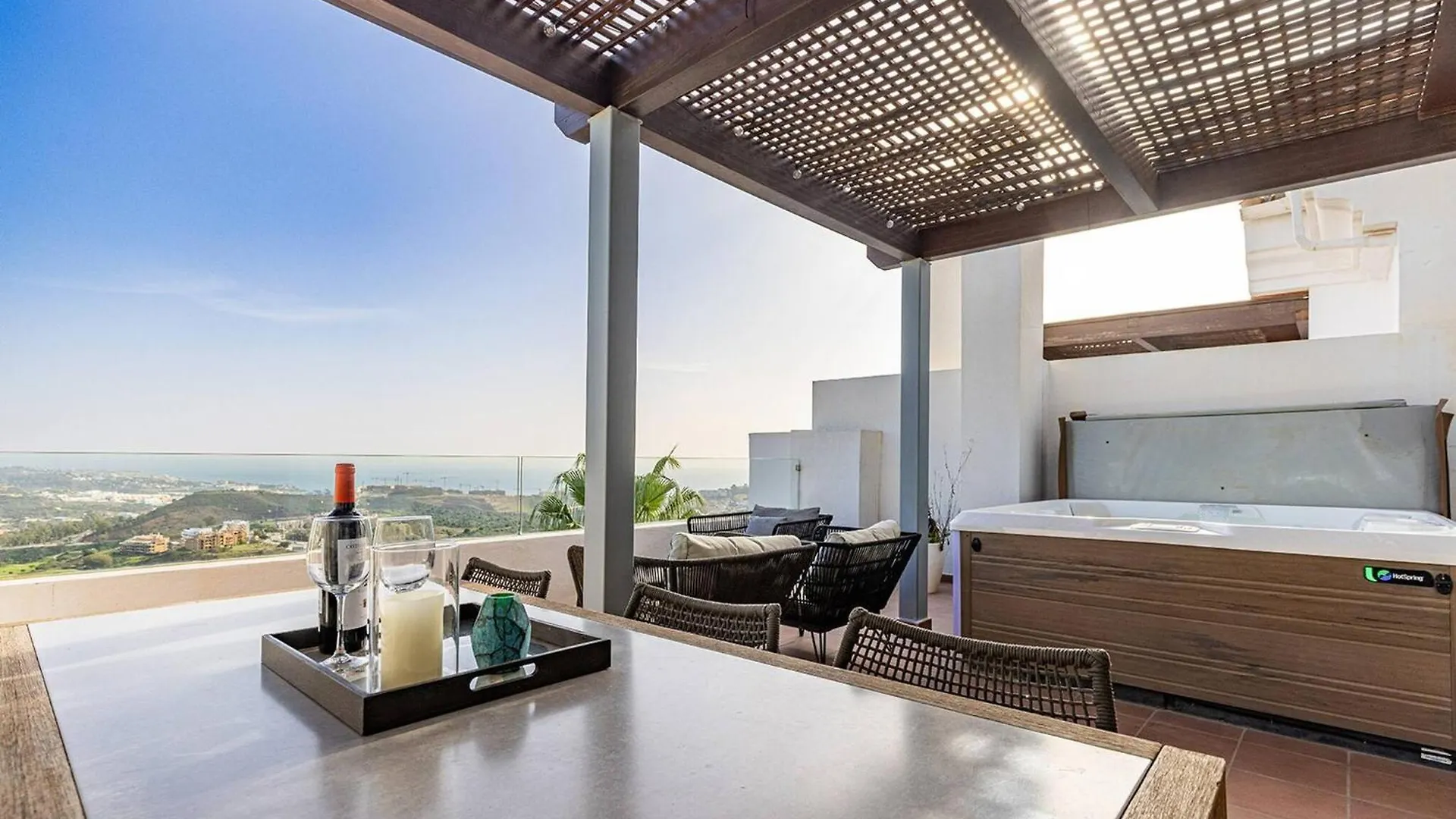 102 Stylish 2 Bed Duplex Penthouse Sea Views & Hot Tub Apartment La Cala De Mijas 0*,  Spain